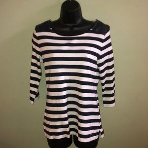 Tommy Hilfiger striped 3/4 sleeve shirt.  Size Med